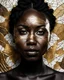 Placeholder: A beautiful black woman's face made with kintsugi seams