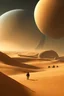 Placeholder: Dune-Desert Planet Arrakis: Image of a barren, sandy desert planet with two moons in the sky, conveying the harsh environment of Arrakis., Alexandro Jodorowsy Art,Juan Gimenez Art,Space Art,Sci-Fic Art,Dark Influence,NijiExpress 3D v2,Kinetic Art,Datanoshing,Oil painting,Ink v3,Splash style,Abstract Art,Abstract Tech,CyberTech Elements,Futuristic,Epic style,Illustrated v3,Deco Influence,Air Brush style,drawing