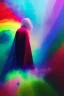 Placeholder: Full body portrait, painting, medium shot lady Spacecore dominance volumetric rain negative space volumetric rainbow filigree