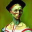 Placeholder: Portrait of a woman beautiful voluptous 17th century by Van Gogh