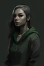 Placeholder: dark grey and dark green woman