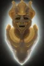 Placeholder: Anunnaki black male African Egyptian alien, cracks in the voodoo head, wicked, eyes, Elephant, 8k, finely detailed, photo realistic, tiger turquoise skull head gold dragon helmet space alien snow skeleton gold olmec silver crown silver eyes