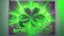 Placeholder: rave poster with Four-leaf clover and laser