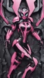 Placeholder: A close picture to Mix between gwenpool and symbiote, symbiote venom with transformers, high details machine, pink and black custom, intricate details, highly detailedin