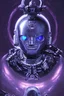 Placeholder: cinematic bust portrait of psychedelic robot from left, head and chest only, exotic alien features, robotic enhancements, desaturated, Tim Hildebrandt, Wayne Barlowe, Bruce Pennington, donato giancola, purple tones, larry elmore, oil on canvas, masterpiece, trending on artstation, featured on pixiv, cinematic composition, dramatic pose, beautiful lighting, sharp, details, hyper-detailed, HD, HDR, 4K, 8K