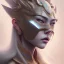 Placeholder: sango fantasy, fantasy magic, intricate, sharp focus, illustration, highly detailed, digital painting, concept art, matte, masterpiece head sexy Asian beauty white hair space lady silver tiger head Egyptian princess pyramid