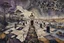 Placeholder: face to the camera in midle one alone human figure with a big map his hands in weird whimsical clothes stands on thin weird bridge , weird whimsical landscape, forest, and Sahara water and rocks,, around surreal cracked painted weird land with some black doors. dark purple, gray, black, white, brown. Whimsical style of Chagall , of Minjae Lee and Anton Semenov, lonely with absurd beauty. broken, weird bizarr,e absurd nightmare, neuron network background, surreal vibe
