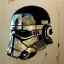 Placeholder: photorealistic star wars rebel helmet with weathered painting , illustration on coarse canvas by <agnes cecile> and <Yoji Shinkawa>, ornate and intricate details , soft smooth lighting, concept art,