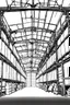 Placeholder: Industrial warehouses, line arts, manga style