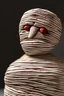 Placeholder: mummy with a red heart, in a plain background