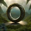 Placeholder: a shimmering ring with a tiny, lush world nestled within its center, full wide view, highly detailed, 8k