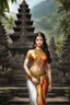 Placeholder: Beautiful Bali Princess,fullbody ,on pura temple, style digital photo realistic