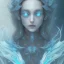 Placeholder: karlan, icy blue, anime, altered human,tears, crying, sad, fae,cosmic,godly, majestic, ominous, ice, plants, wildflower, facepaint, dnd character portrait, intricate, oil on canvas, masterpiece, expert, insanely detailed, 4k resolution, retroanime style, cute big circular reflective eyes, cinematic smooth, intricate detail , soft smooth lighting, soft pastel colors, painted Rena