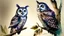 Placeholder: watercolor painting of an owl sitting on a branch