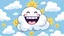 Placeholder: smiling cloud with teeth