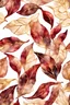 Placeholder: Alcohol ink art leaves pattern. Vibrant, fantasy, delicate, ethereal. Shades of DARK RED, with SHINY golden outlines 8K