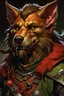 Placeholder: dungeons and dragons wolfkin portrait