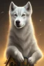 Placeholder: photorealistic cute white husky knight, hyperdetailed painting, luminism, Bar lighting, complex, messy old clothes, 4k resolution concept art, Artgerm, WLOP, Alphonse Mucha, 3d render, octane render, intricately detailed, cinematic, awesome full color, hand drawn, dark, gritty, realistic mucha, klimt, cinematic