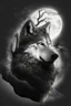 Placeholder: Wolf howling at the moon