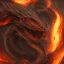 Placeholder: Tête,dragon,dragon noir et rouge, crache feu, 4k