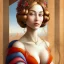 Placeholder: portrait of a beautiful busty woman Sandro Botticelli style smiling