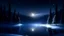 Placeholder: Christmas,dark winter night,fir forrest scenery,a small city,mist,forest,night,snow,fir tree,night ,stars,city lights on a distance,cloud,frozen lake reflections,,dramatic scene,photorealistic