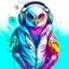 Placeholder: Illustrative sketch of a humanoid owl in music with headphones, full body, ultra quality, hyper detailed, graffiti, concept art, maximalism, 8k