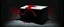 Placeholder: a faceless creature covered in blood holding up an empty black box