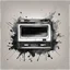 Placeholder: Generate a nostalgic image of an 80s-style video cassette with a touch of monochrome watercolor charm. Capture the essence of vintage technology in a black and white artwork that evokes the era of analog memories.