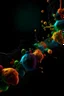Placeholder: Multicoloured Biomolecules in a dark background