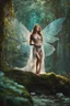 Placeholder: Photography Beautiful Lady fairy with wings straddle,background wonderland, panoramic shot ,portrait, epic fantasy