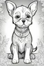 Placeholder: cute dog, coloring pages, sharp outlines,