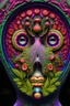 Placeholder: Illustration, Psychedelic art, human eye in a forest full of colourful mushrooms, vivid colours, intricate details, maze, gears, in the style of H.R.Giger, , ultra detailed, photorealistic, top light, 35mm lens, fish-eye