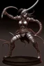 Placeholder: female gray skin Shadar-Kai wielding a Whip a whip made out of black thorns