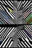 Placeholder: technicolor syntropy over black and white entropy; two worlds divided diagonally by stripes running from the upper left corner to the lower right corner, with the stripes extending from front to back.