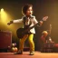 Placeholder: Origami, 3d render, Alice Cooper toddler, full body, guitar, dramatic lighting, volumetric lighting, music studio, background, hyper realistic, unreal engine 5, 8k, UHD,