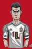 Placeholder: Cristiano Ronaldo wears the Egyptian Zamalek club jersey cartoon 2d