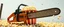 Placeholder: pop corn bucket that looks like a chain saw wielded by serious law man