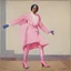 Placeholder: [Kupka] Mother Theresa in a pink battlesuit pink gloves and pink high heel boots. The Ministry of Silly Walks.