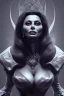 Placeholder: Sophia Loren as evil queen in black leather, cleavage, angry, stern look. character design by cory loftis, fenghua zhong, ryohei hase, ismail inceoglu and ruan jia. unreal engine 5, artistic lighting, highly detailed, photorealistic, fantasy