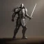 Placeholder: franz frazetta style, knight with sword and shield, dark soul like