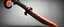 Placeholder: a long sword, whose blade made out of lava, glowing bright. it's guard has curled goat horns as decoration, and there is a curled chain affixed to the pommel.