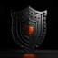 Placeholder: shield luxury and background Fire Black