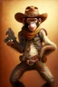 Placeholder: A monkey cowboy with 2 pistols