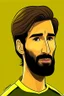 Placeholder: Allison Becker Brazilian soccer player , cartoon 2d