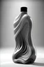 Placeholder: square size, lubricant oil plastic bottle, Sculpt the shape of the bottle to mimic the flow and movement of liquid. You could create wave-like contours or fluid curves along the surface, evoking a sense of dynamism and visually representing the nature of lubricants.. style render sketch gray