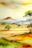 Placeholder: african landscape watercolour