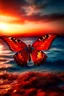 Placeholder: red flaming butterfly over sea