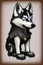 Placeholder: silver steampunk husky gamer logo tambs