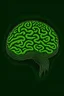 Placeholder: The brain is dark green